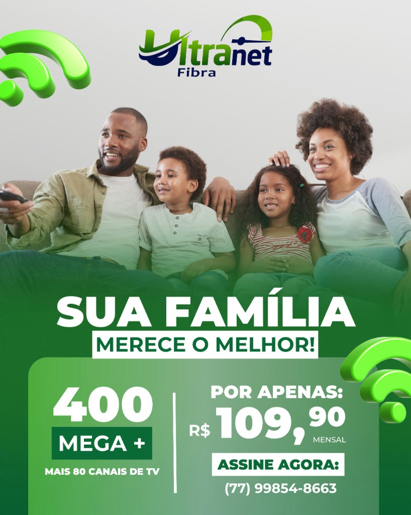 Ultranet Fibra 400 Mega com TV